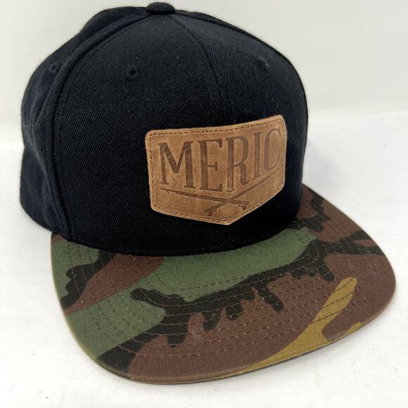 MERIC The Classics Yupoong Black Camo Snapback Baseball Trucker Hat Cap - Picture 1 of 8
